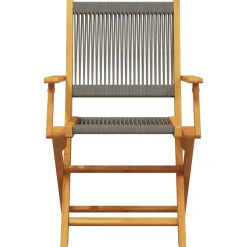 Maison Exclusive Tables Et Chaises De Jardin | - Chaises pliables d'extérieur lot de 8 et coussins bois d'acacia
