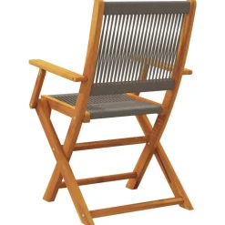 Maison Exclusive Tables Et Chaises De Jardin | - Chaises pliables d'extérieur lot de 8 et coussins bois d'acacia