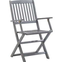 Maison Exclusive Tables Et Chaises De Jardin | - Chaises pliables d'extérieur lot de 2 et coussins bois d'acacia