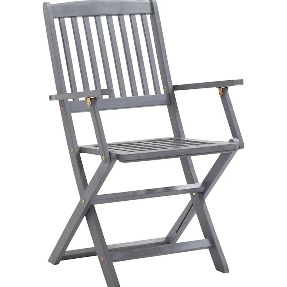Maison Exclusive Tables Et Chaises De Jardin | - Chaises pliables d'extérieur lot de 2 et coussins bois d'acacia