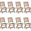 Maison Exclusive Tables Et Chaises De Jardin | - Chaises pliables de jardin avec coussins lot de 4 teck solide