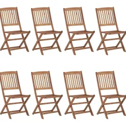 Maison Exclusive Tables Et Chaises De Jardin | - Chaises pliables de jardin avec coussins lot de 4 teck solide