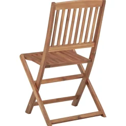 Maison Exclusive Tables Et Chaises De Jardin | - Chaises pliables d'extérieur lot de 4 bois d'acacia solide