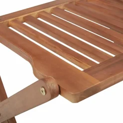 Maison Exclusive Tables Et Chaises De Jardin | - Chaises pliables d'extérieur lot de 4 bois d'acacia solide