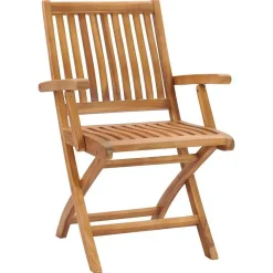 Maison Exclusive Tables Et Chaises De Jardin | - Chaises pliables de jardin avec coussins lot de 6 bois de teck