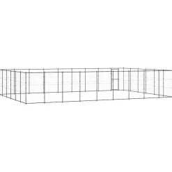 Maison Exclusive - Chenil d'extérieur pour chiens acier 65,34 m² Outlet