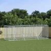 Maison Exclusive Niches, Paniers Et Transports | - Chenil d'extérieur pour chiens argenté 6x2x2 m acier galvanisé