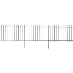 Maison Exclusive - Clôture de jardin avec arceau en acier 537 x 120 cm noir Discount