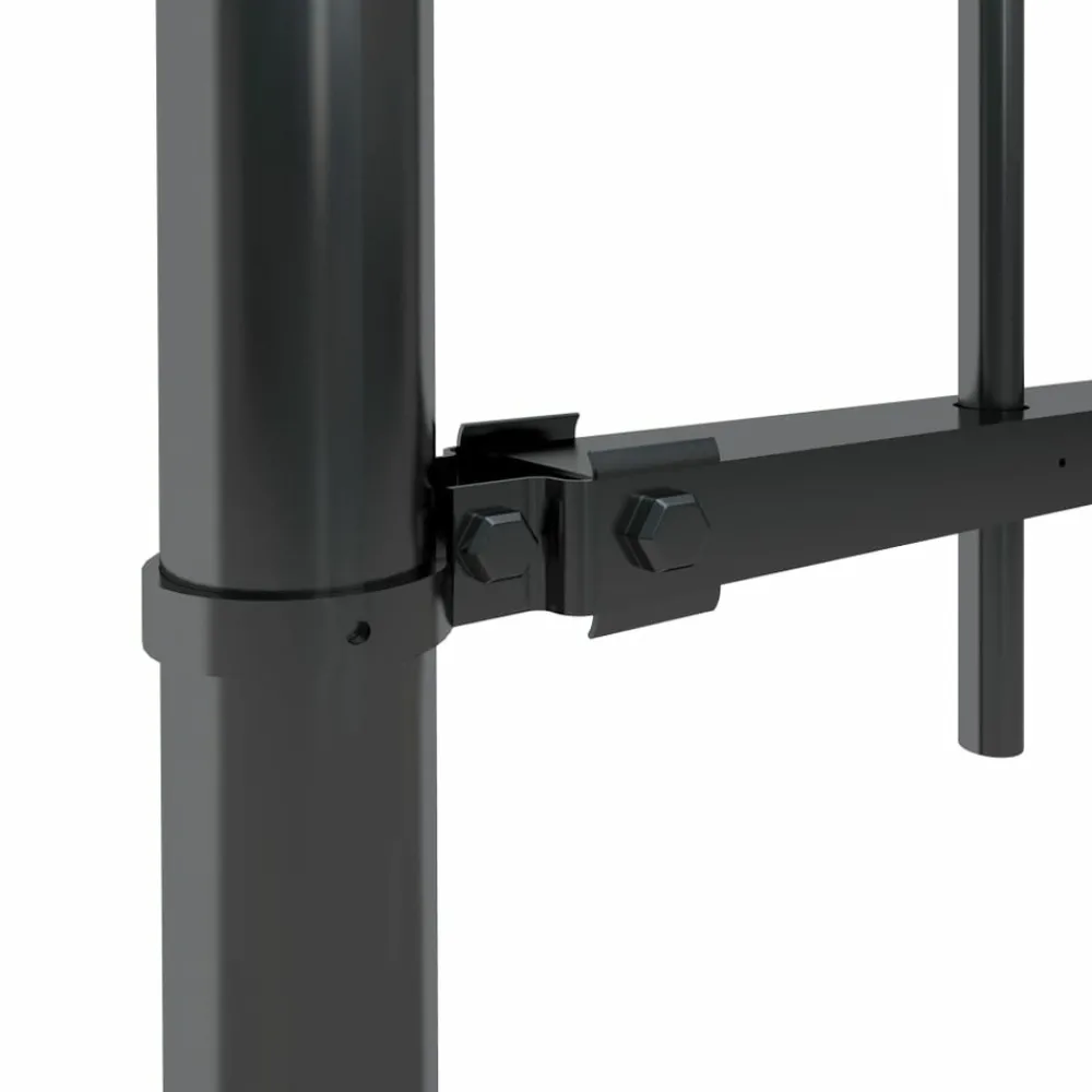 Maison Exclusive - Clôture de jardin avec dessus en forme de lance en acier 1603,5 x 100 cm noir Outlet