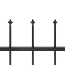 Maison Exclusive - Clôture de jardin avec dessus en forme de lance en acier 1603,5 x 100 cm noir Outlet