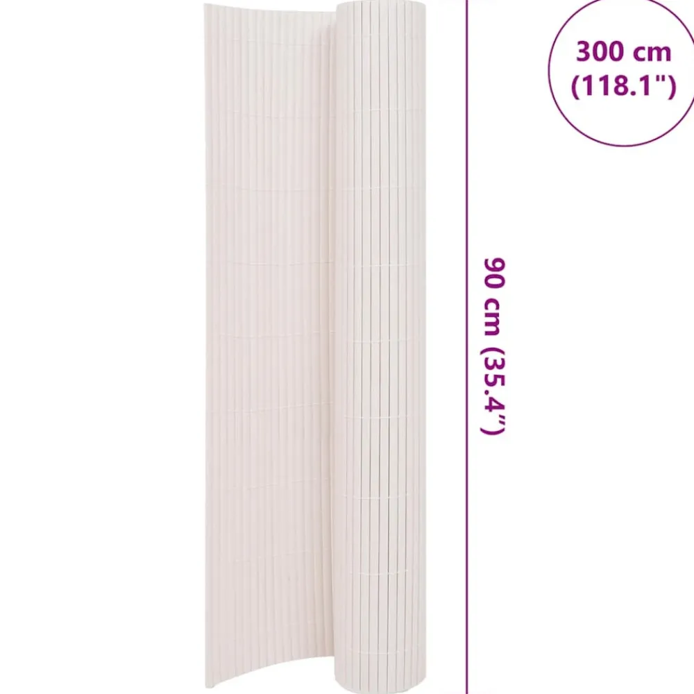 Maison Exclusive - Clôture de jardin double face 90 x 300 cm blanc Outlet
