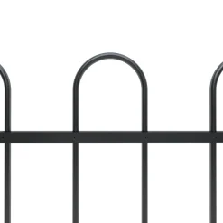 Maison Exclusive - Clôture de jardin avec arceau en acier 1426 x 80 cm noir Sale