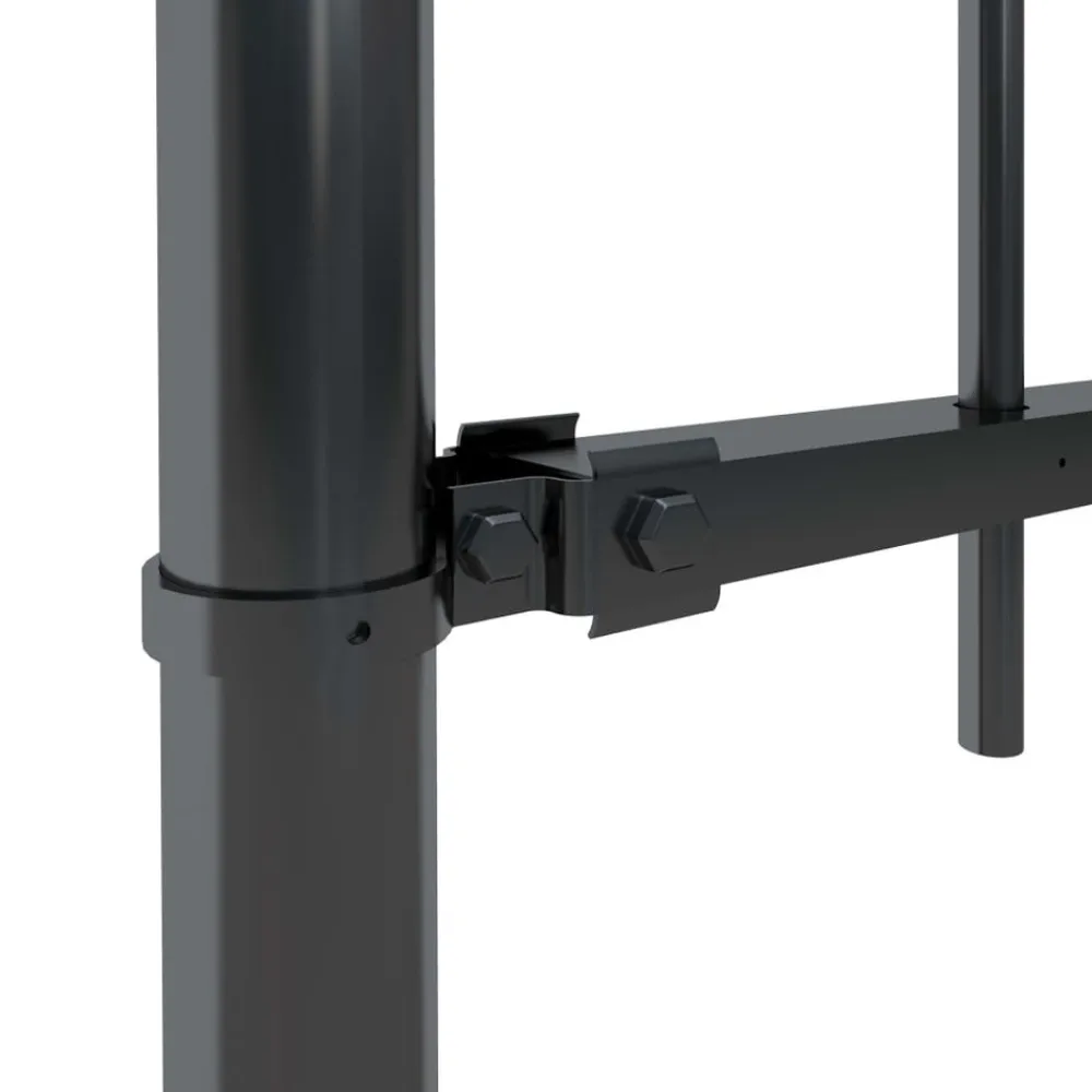 Maison Exclusive - Clôture de jardin avec arceau en acier 892,5 x 80 cm noir Outlet