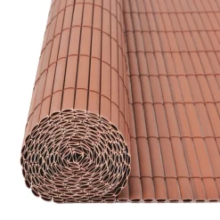 Maison Exclusive - Clôture de jardin double face pvc 90 x 300 cm marron Hot