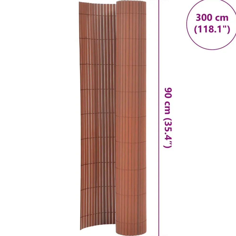 Maison Exclusive - Clôture de jardin double face pvc 90 x 300 cm marron Hot