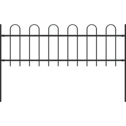 Maison Exclusive - Clôture de jardin avec dessus en cerceau acier 1,8 m noir Discount