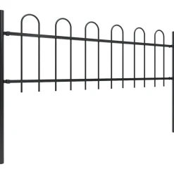 Maison Exclusive - Clôture de jardin avec dessus en cerceau acier 1,8 m noir Discount