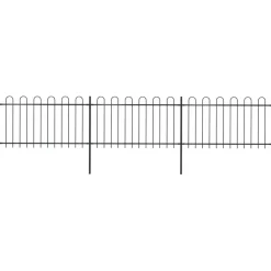 Maison Exclusive - Clôture de jardin avec arceau en acier 537 x 100 cm noir Outlet