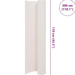 Maison Exclusive - Clôture de jardin double face 110x300 cm blanc Online