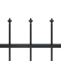 Maison Exclusive - Clôture de jardin avec dessus en lance acier 3,4x1,2 m noir Discount