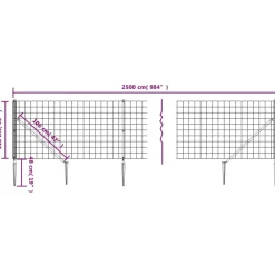 Maison Exclusive - Clôture en treillis métallique et piquet d'ancrage vert 1,1x25m Hot