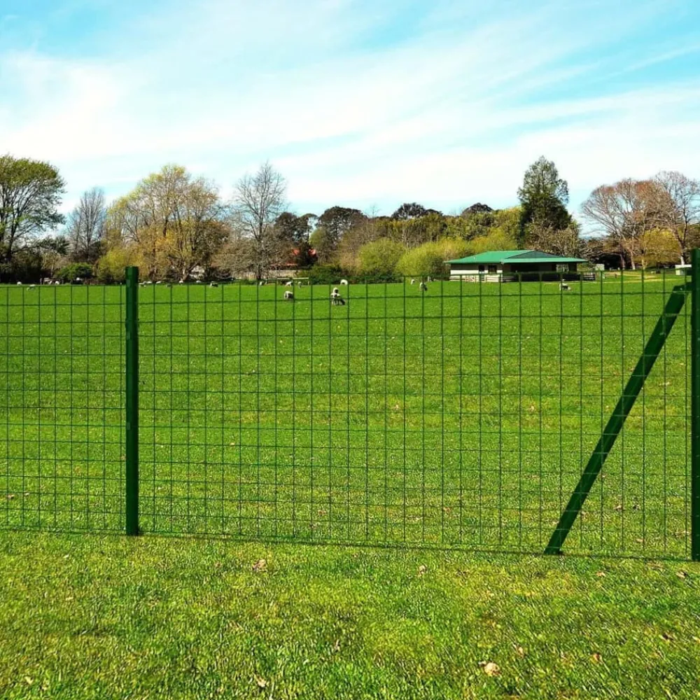 Maison Exclusive - Clôture euro acier 25 x 1,7 m vert Outlet