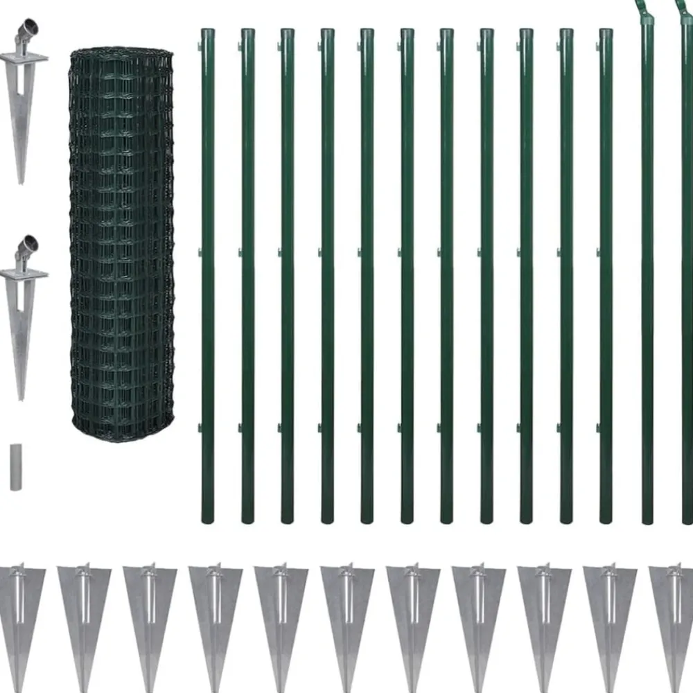 Maison Exclusive - Clôture euro acier 25 x 1,7 m vert Outlet