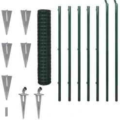 Maison Exclusive - Clôture euro acier 10 x 1,7 m vert Clearance