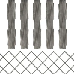 Maison Exclusive Brise-Vues, Bordures Et Dallages | - Clôture à treillis 5 pcs gris bois de sapin massif 180x60 cm