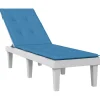 Maison Exclusive Coussins Extérieurs Et Accessoires | - Coussin de chaise longue bleu mélangé (75+105) x 50 x 4 cm tissu