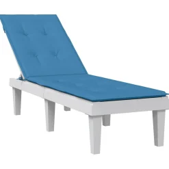 Maison Exclusive Coussins Extérieurs Et Accessoires | - Coussin de chaise longue bleu mélangé (75+105) x 50 x 4 cm tissu