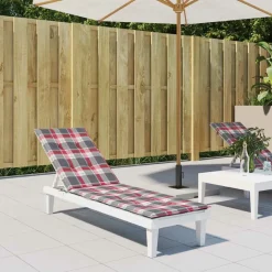 Maison Exclusive - Coussin de chaise de terrasse carreaux rouge (75+105)x50x4 cm Outlet