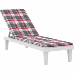 Maison Exclusive - Coussin de chaise de terrasse carreaux rouge (75+105)x50x4 cm Outlet