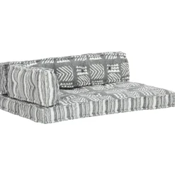 Maison Exclusive - Coussin de canapé palette gris tissu patchwork Online