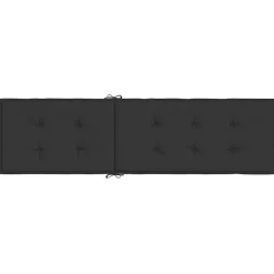 Maison Exclusive Coussins Extérieurs Et Accessoires | - Coussin de chaise de terrasse noir (75+105)x50x4 cm