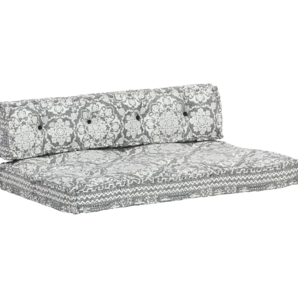 Maison Exclusive - Coussin de canapé palette gris clair tissu patchwork Discount