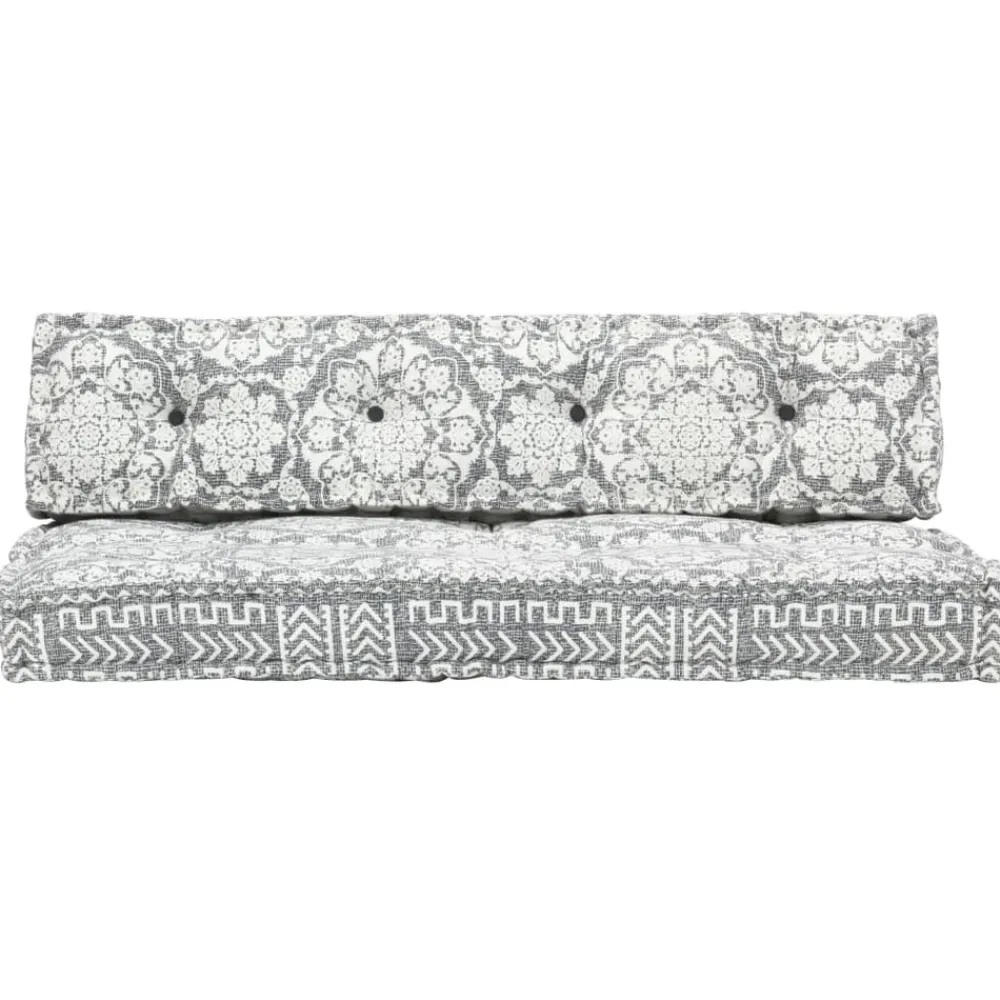 Maison Exclusive - Coussin de canapé palette gris clair tissu patchwork Discount