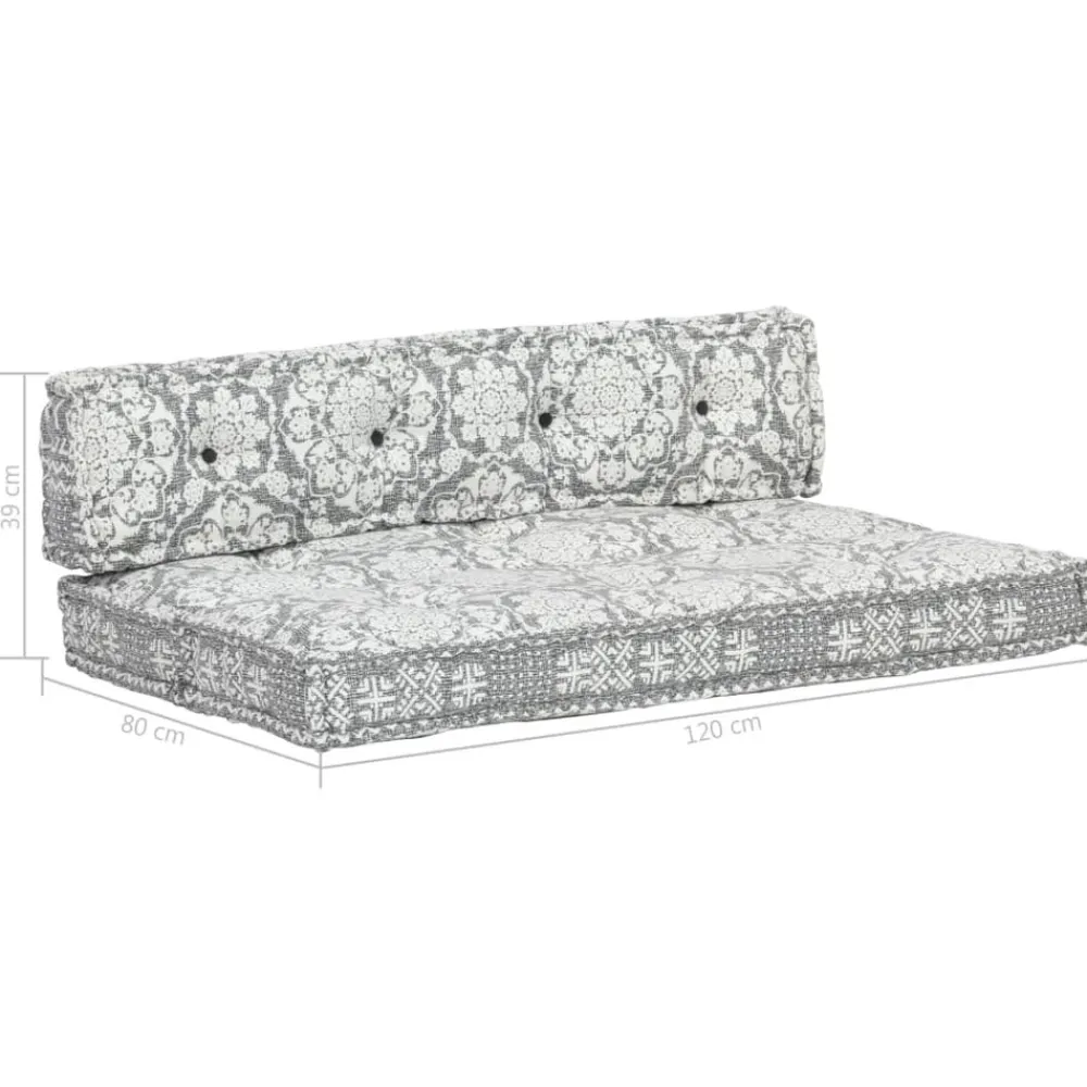 Maison Exclusive - Coussin de canapé palette gris clair tissu patchwork Discount