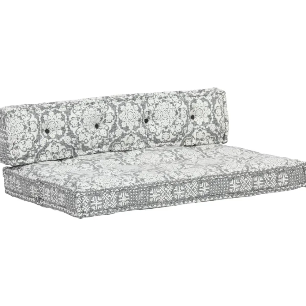 Maison Exclusive - Coussin de canapé palette gris clair tissu patchwork Discount