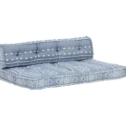Maison Exclusive - Coussin de canapé palette indigo tissu patchwork Clearance