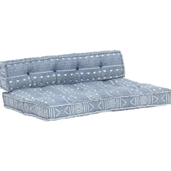Maison Exclusive - Coussin de canapé palette indigo tissu patchwork Clearance