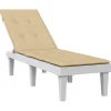 Maison Exclusive Coussins Extérieurs Et Accessoires | - Coussin de chaise longue beige mélangé (75+105) x 50 x 4 cm tissu