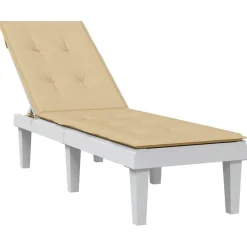 Maison Exclusive Coussins Extérieurs Et Accessoires | - Coussin de chaise longue beige mélangé (75+105) x 50 x 4 cm tissu
