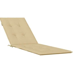 Maison Exclusive Coussins Extérieurs Et Accessoires | - Coussin de chaise longue beige mélangé (75+105) x 50 x 4 cm tissu