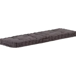 Maison Exclusive Coussins Extérieurs Et Accessoires | - Coussin de plancher de palette coton 120x40x7 cm anthracite
