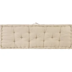 Maison Exclusive Coussins Extérieurs Et Accessoires | - Coussin de plancher de palette coton 120x40x7 cm beige