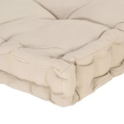 Maison Exclusive Coussins Extérieurs Et Accessoires | - Coussin de plancher de palette coton 120x40x7 cm beige