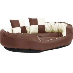 Maison Exclusive - Coussin réversible lavable de chien marron et crème 110x80x23cm Discount