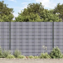 Maison Exclusive Brise-Vues, Bordures Et Dallages | - Écrans d'intimité de jardin 4 pcs pvc 35x0,19 m gris clair mat