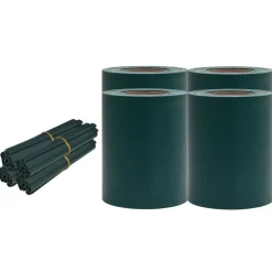 Maison Exclusive Brise-Vues, Bordures Et Dallages | - Écrans d'intimité de jardin 4 pcs pvc 35x0,19 m vert mat